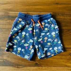 THE MARC JACOBS x PEANUTS Youth Kids Navy Drawstring Cotton Shorts Size L